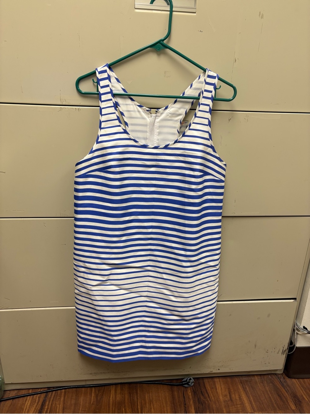 Banana Republic Blue and White Striped Racerback Dress